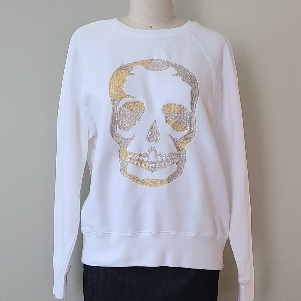 Zadig & Voltaire NWOT Glitter Skull Sweatshirt